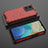 Silicone Transparent Frame Case Cover 360 Degrees AM2 for Vivo Y02S Red