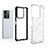 Silicone Transparent Frame Case Cover 360 Degrees AM2 for Vivo Y35 4G