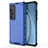 Silicone Transparent Frame Case Cover 360 Degrees AM2 for Xiaomi Mi 10S 5G Blue