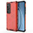 Silicone Transparent Frame Case Cover 360 Degrees AM2 for Xiaomi Mi 10S 5G Red