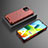Silicone Transparent Frame Case Cover 360 Degrees AM2 for Xiaomi Poco C50 Red