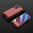 Silicone Transparent Frame Case Cover 360 Degrees AM2 for Xiaomi Poco F3 5G Red