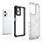 Silicone Transparent Frame Case Cover 360 Degrees AM2 for Xiaomi Redmi Note 11T Pro 5G