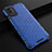 Silicone Transparent Frame Case Cover 360 Degrees AM3 for OnePlus 9R 5G Blue