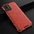 Silicone Transparent Frame Case Cover 360 Degrees AM3 for OnePlus 9R 5G Red