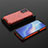 Silicone Transparent Frame Case Cover 360 Degrees AM3 for Oppo Reno6 5G Red