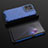 Silicone Transparent Frame Case Cover 360 Degrees AM3 for Oppo Reno9 5G Blue