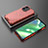 Silicone Transparent Frame Case Cover 360 Degrees AM3 for Realme C33 (2023) Red