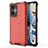 Silicone Transparent Frame Case Cover 360 Degrees AM3 for Realme GT2 5G Red