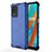 Silicone Transparent Frame Case Cover 360 Degrees AM3 for Realme Q3 5G Blue