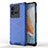 Silicone Transparent Frame Case Cover 360 Degrees AM3 for Vivo iQOO 10 Pro 5G Blue