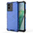 Silicone Transparent Frame Case Cover 360 Degrees AM3 for Vivo iQOO Z6x Blue