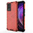 Silicone Transparent Frame Case Cover 360 Degrees AM3 for Vivo V21 5G Red