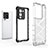 Silicone Transparent Frame Case Cover 360 Degrees AM3 for Vivo V25 Pro 5G