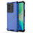 Silicone Transparent Frame Case Cover 360 Degrees AM3 for Vivo V25 Pro 5G Blue