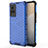 Silicone Transparent Frame Case Cover 360 Degrees AM3 for Vivo X60 Pro 5G Blue