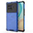Silicone Transparent Frame Case Cover 360 Degrees AM3 for Vivo X80 5G Blue