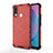 Silicone Transparent Frame Case Cover 360 Degrees AM3 for Vivo Y11 Red