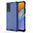 Silicone Transparent Frame Case Cover 360 Degrees AM3 for Vivo Y31 (2021) Blue