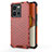 Silicone Transparent Frame Case Cover 360 Degrees AM3 for Vivo Y35 4G Red