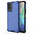 Silicone Transparent Frame Case Cover 360 Degrees AM3 for Vivo Y72t Blue