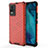 Silicone Transparent Frame Case Cover 360 Degrees AM3 for Vivo Y73 (2021) Red