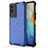 Silicone Transparent Frame Case Cover 360 Degrees AM3 for Vivo Y74s 5G Blue