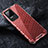 Silicone Transparent Frame Case Cover 360 Degrees AM3 for Xiaomi Redmi K50 5G Red