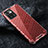 Silicone Transparent Frame Case Cover 360 Degrees AM3 for Xiaomi Redmi Note 10 Pro 5G Red