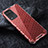 Silicone Transparent Frame Case Cover 360 Degrees AM4 for Realme 8s 5G Red