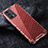 Silicone Transparent Frame Case Cover 360 Degrees AM4 for Realme X7 Max 5G Red