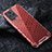 Silicone Transparent Frame Case Cover 360 Degrees AM4 for Vivo iQOO 7 5G Red