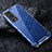 Silicone Transparent Frame Case Cover 360 Degrees AM4 for Vivo iQOO Z3 5G Blue