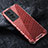 Silicone Transparent Frame Case Cover 360 Degrees AM4 for Vivo X70 5G Red