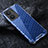 Silicone Transparent Frame Case Cover 360 Degrees AM4 for Vivo Y35 5G Blue