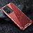 Silicone Transparent Frame Case Cover 360 Degrees AM4 for Vivo Y35 5G Red