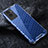 Silicone Transparent Frame Case Cover 360 Degrees AM4 for Vivo Y55s (2021) Blue