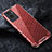 Silicone Transparent Frame Case Cover 360 Degrees AM4 for Vivo Y55s (2021) Red