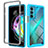 Silicone Transparent Frame Case Cover 360 Degrees for Motorola Moto Edge 20 5G