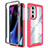 Silicone Transparent Frame Case Cover 360 Degrees for Motorola Moto Edge Plus (2022) 5G Hot Pink