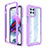 Silicone Transparent Frame Case Cover 360 Degrees for Motorola Moto G100 5G