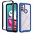 Silicone Transparent Frame Case Cover 360 Degrees for Motorola Moto G30