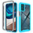 Silicone Transparent Frame Case Cover 360 Degrees for Motorola Moto G42