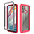 Silicone Transparent Frame Case Cover 360 Degrees for Motorola Moto G60