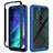 Silicone Transparent Frame Case Cover 360 Degrees for Motorola Moto One Fusion