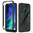 Silicone Transparent Frame Case Cover 360 Degrees for Motorola Moto One Fusion Black