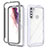 Silicone Transparent Frame Case Cover 360 Degrees for Motorola Moto One Fusion Plus