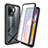 Silicone Transparent Frame Case Cover 360 Degrees for Oppo Reno5 F Black