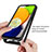 Silicone Transparent Frame Case Cover 360 Degrees for Samsung Galaxy A03