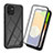 Silicone Transparent Frame Case Cover 360 Degrees for Samsung Galaxy A03 Black